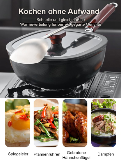 Titanhammer-Muster Antihaft-Quadratpfanne