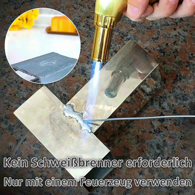 【Kein Schweißgerät erforderlich】Neuartiges universelles Schweiß- und Reparaturmaterial✨Kann Kupfer, Eisen, Aluminium, Edelstahl und andere Materialien schweißen