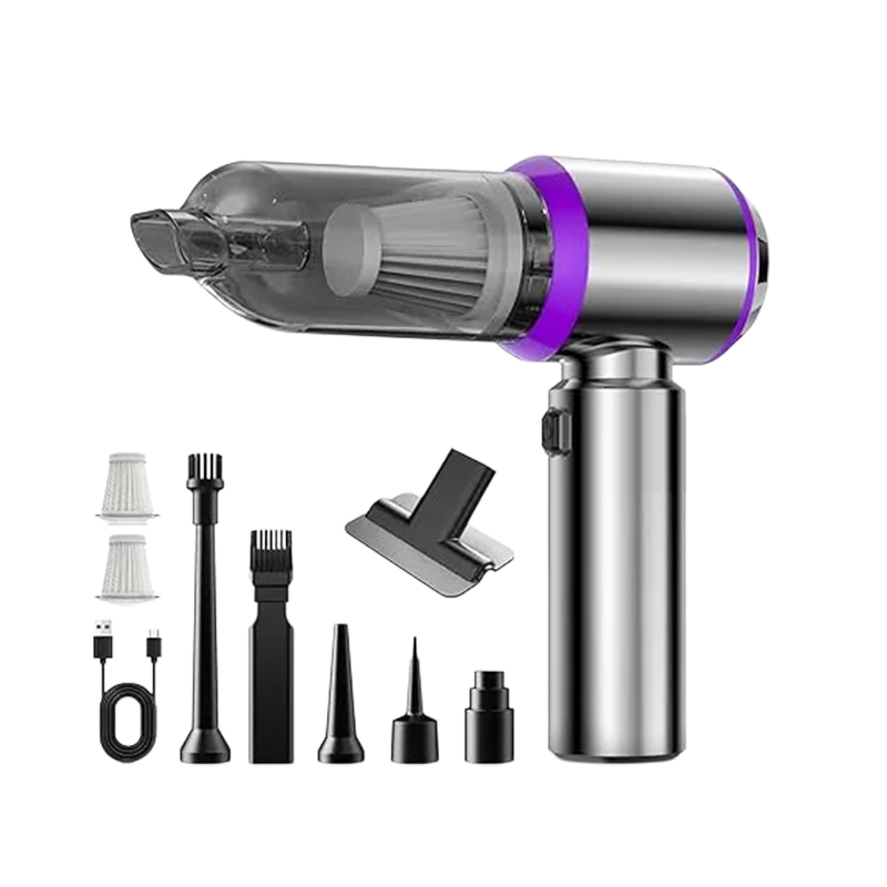 3 in 1 Aufladbar Tragbar Leicht Akkustaubsauger, 3-Gang Auto Staubsauger Stark