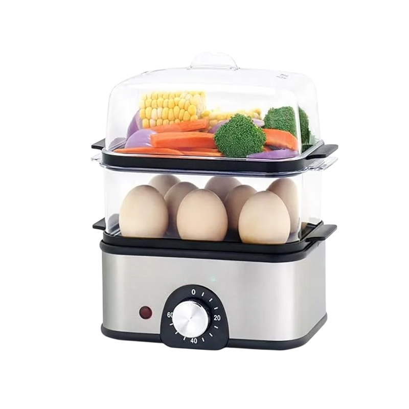 2 Etagen elektrischer Dampfgarer zum Kochen, Multi-Gemüse-Dampfgarer 