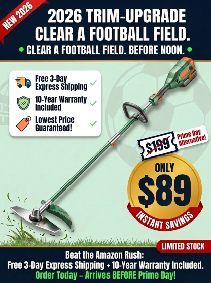 🚀Mow 5X Faster:  Clear 100㎡ in 3 Mins Without Ever Bending Over! No More Repeat Passes! 
