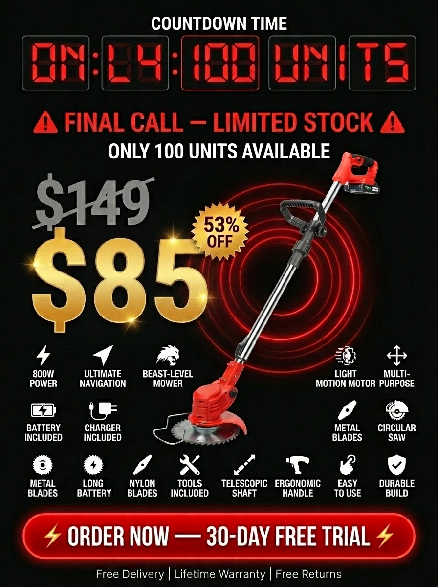 【Walmart's #1 Bestseller for Three Straight Months!】Long-lasting and powerful lawn mower
