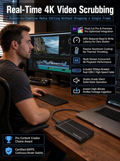 ⚡ Holds 5,000 movies & transfers three 4K movies in 1 second! Get this German pro SSD for the price of a beer! 🏆
