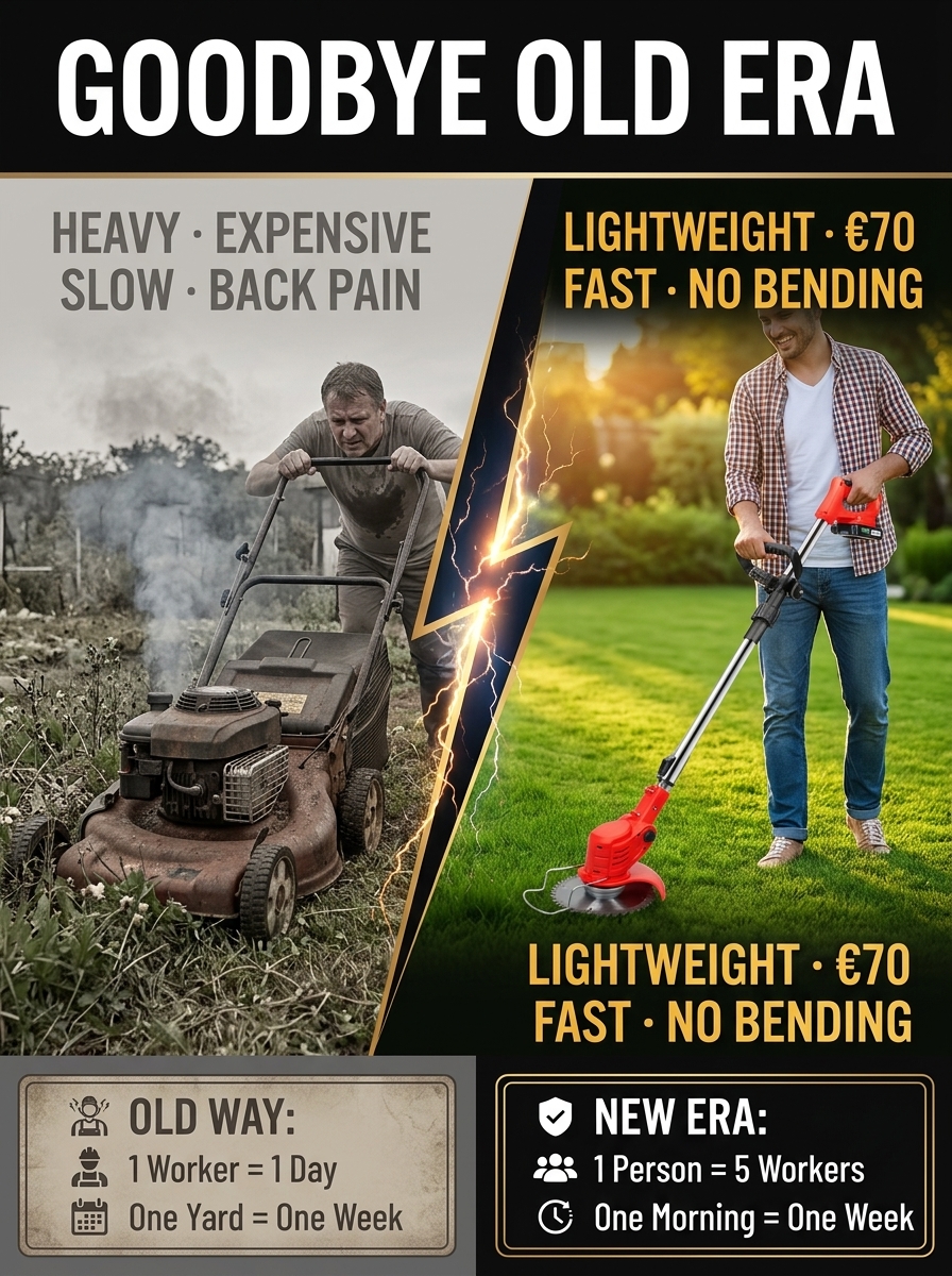 【Walmart's #1 Bestseller for Three Straight Months!】Long-lasting and powerful lawn mower
