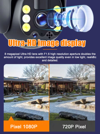 Mobile phone remote control Ultra-HD full colour night vision Outdoor waterproof solar camera