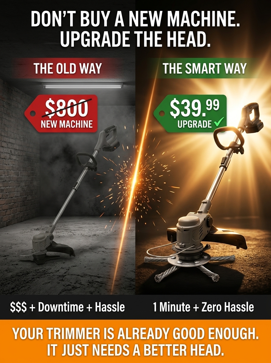 Weeding wheels for gas-powered lawn mowers