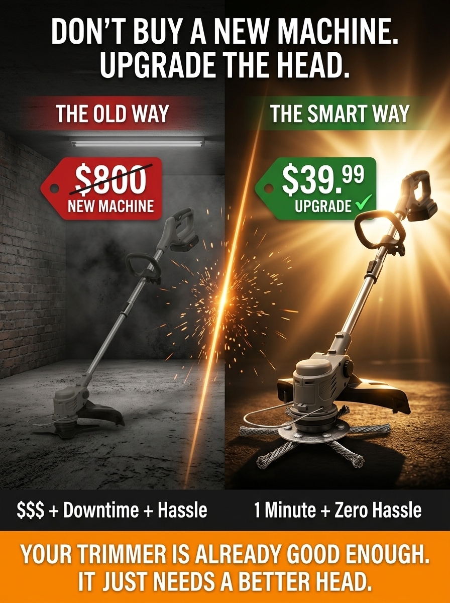 Weeding wheels for gas-powered lawn mowers