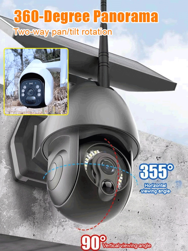 Mobile phone remote control Ultra-HD full colour night vision Outdoor waterproof solar camera