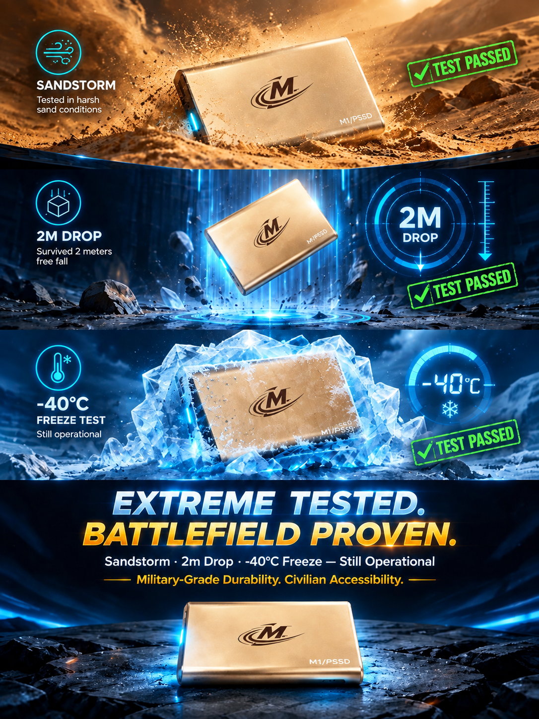[Thin + Fast + Large] M1 Ultra-Thin, High-Speed Portable Hard Drive
