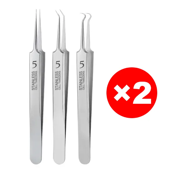 Stainless steel acne and blackhead remover tweezers