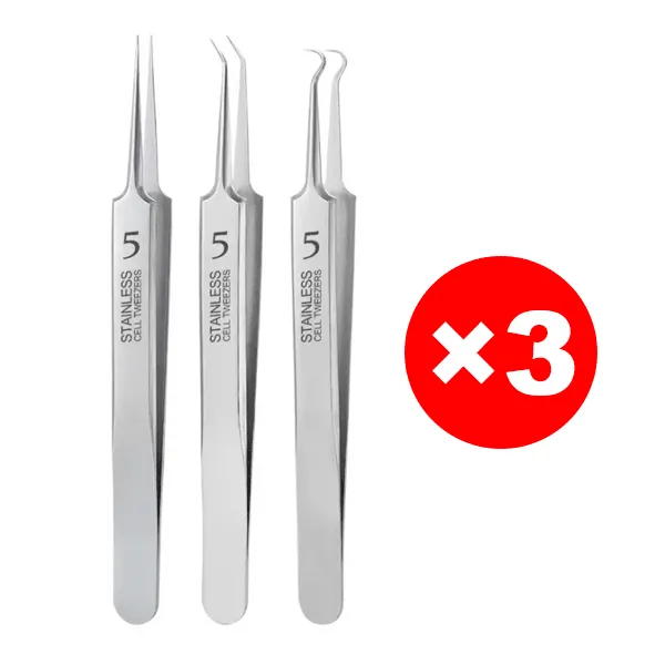 Stainless steel acne and blackhead remover tweezers