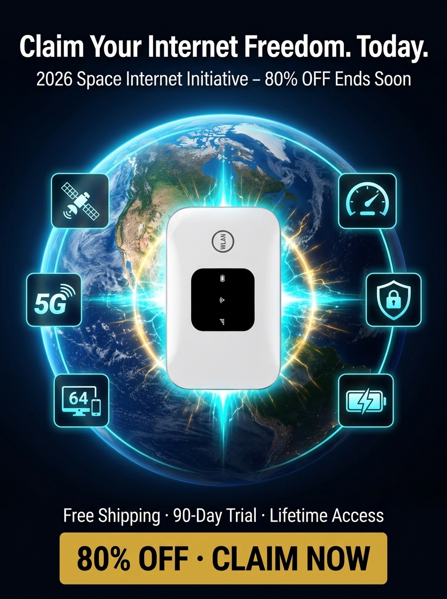 One-Time Purchase for Lifetime Free Global 5G+ Internet