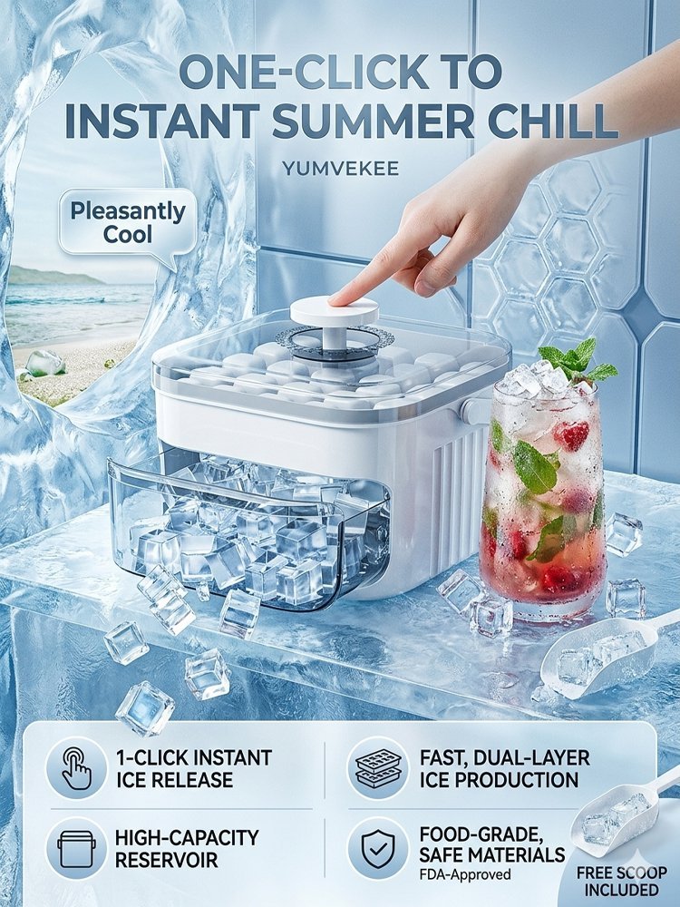 [Lazy Man's Artifact] Large Capacity Ice Maker That Doesn't Dirt Your Hands
