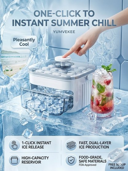 [Lazy Man's Artifact] Large Capacity Ice Maker That Doesn't Dirt Your Hands