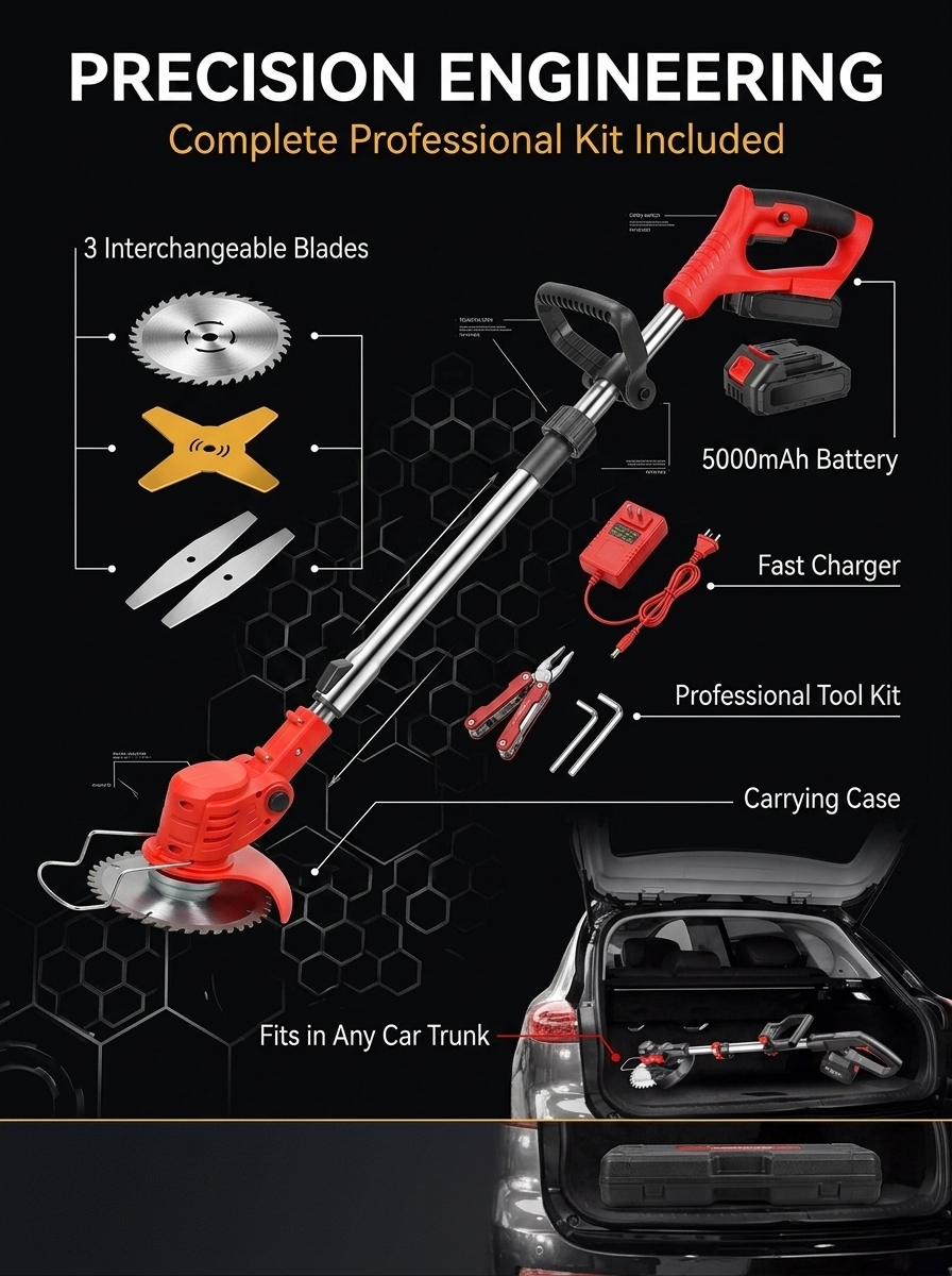 【Walmart's #1 Bestseller for Three Straight Months!】Long-lasting and powerful lawn mower