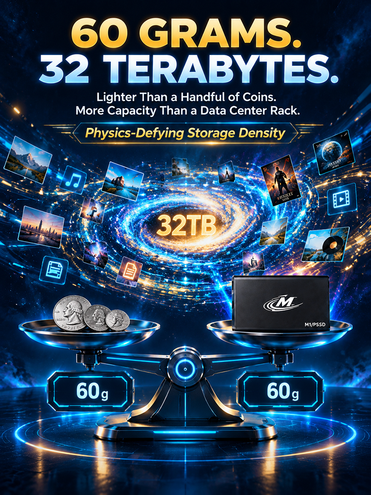 [Thin + Fast + Large] M1 Ultra-Thin, High-Speed Portable Hard Drive
