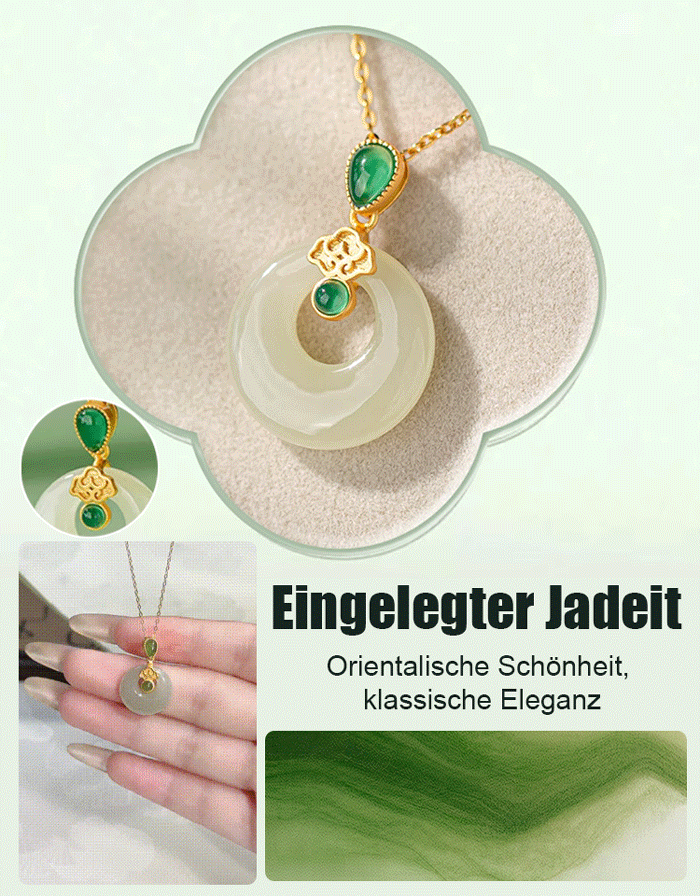 Halskette aus Hetian-Jade als Symbol für Glück
