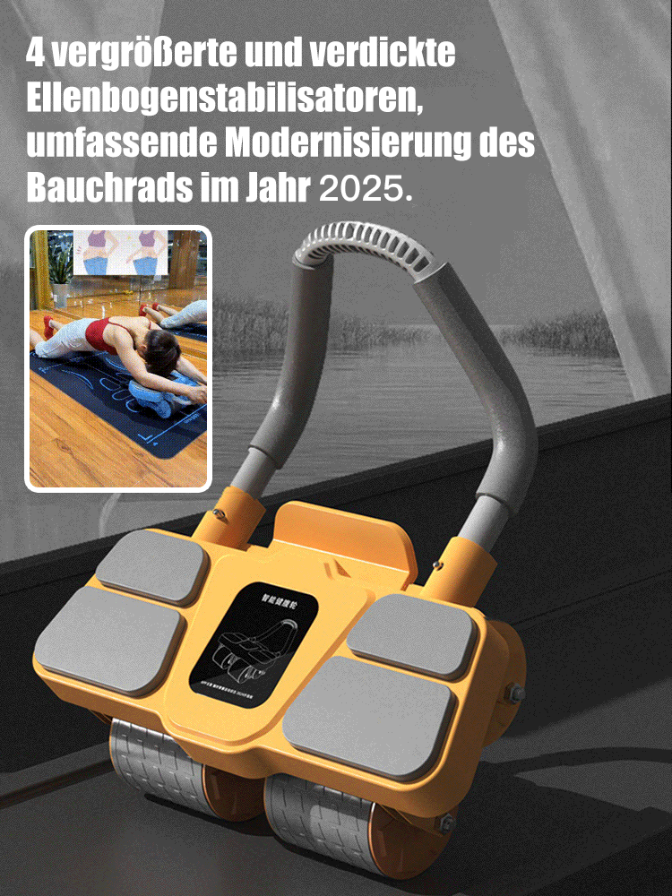 Automatischer Rückprall vier Runden Bauchmuskeltraining Rad + Yogamatte