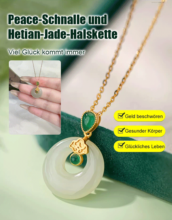 Halskette aus Hetian-Jade als Symbol für Glück