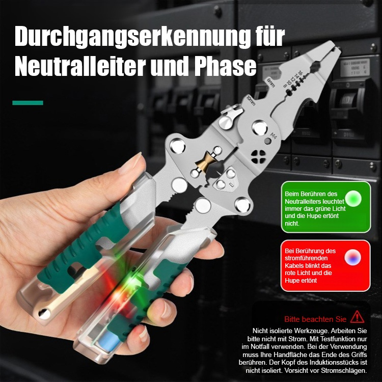 【One piece has 14 functions】Folding tester, screwdriver, wire stripper. One-stop service!