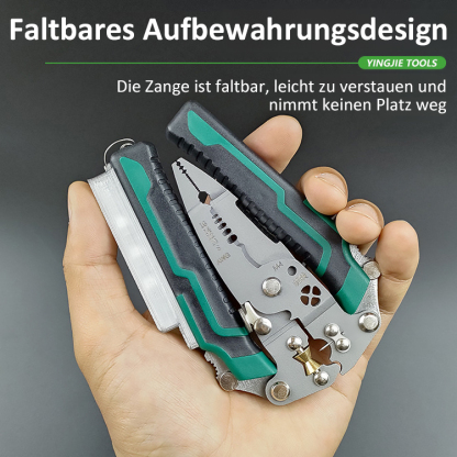【Zehn in einem】Multifunktionale, scharfzüngige Kraftmess- und Abisolierzange