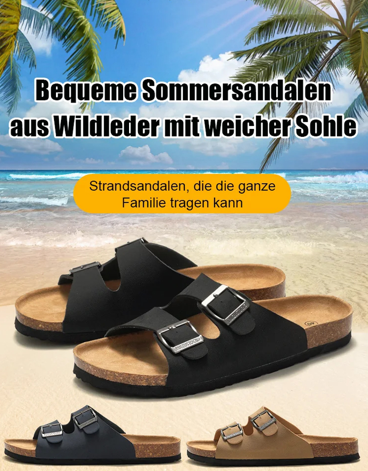 Wildleder-Kork-Sohlen-Paare Hausschuhe