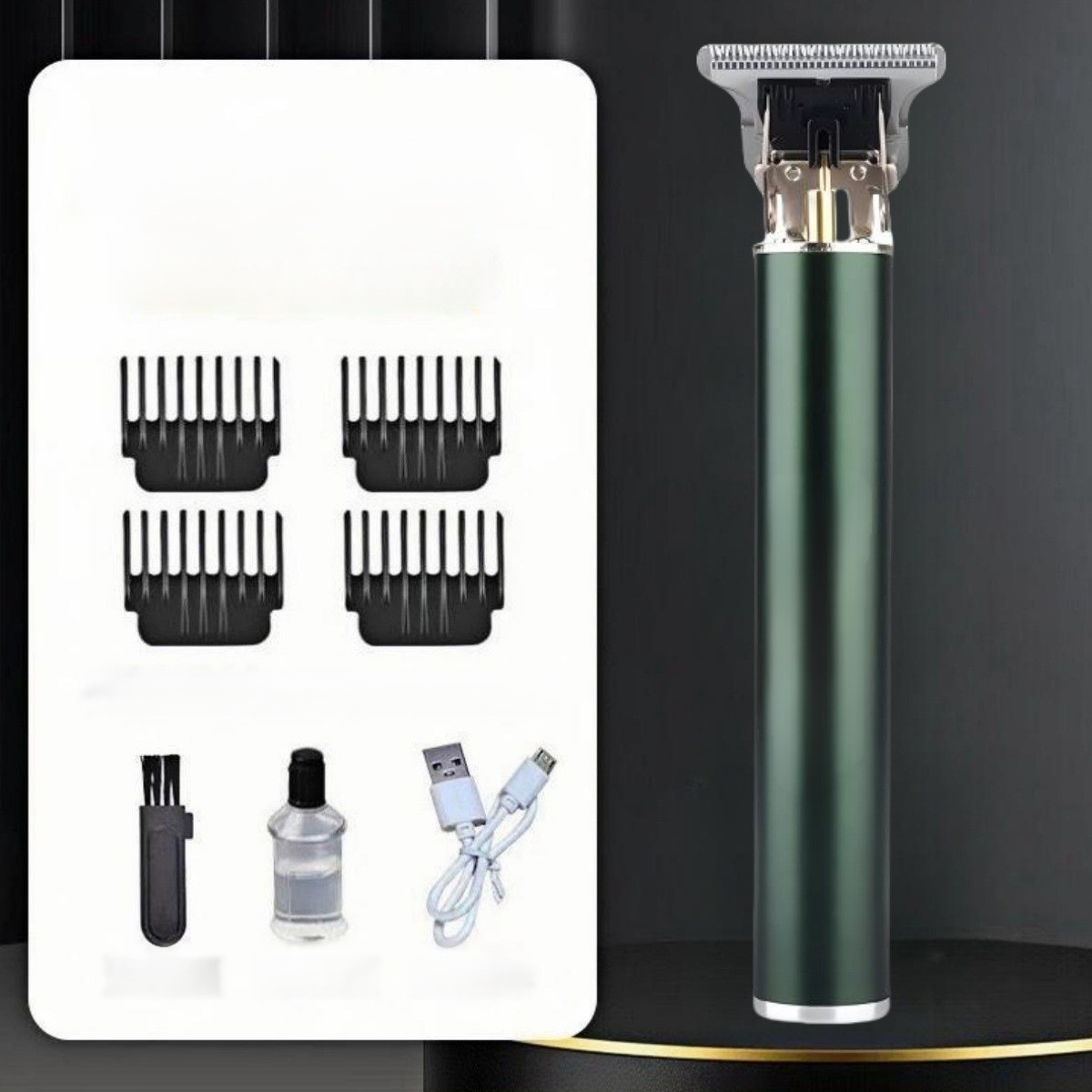 【Geräuschlos und ohne Hängen】Elektrischer Haarschneider für Ölkopf & Gravur