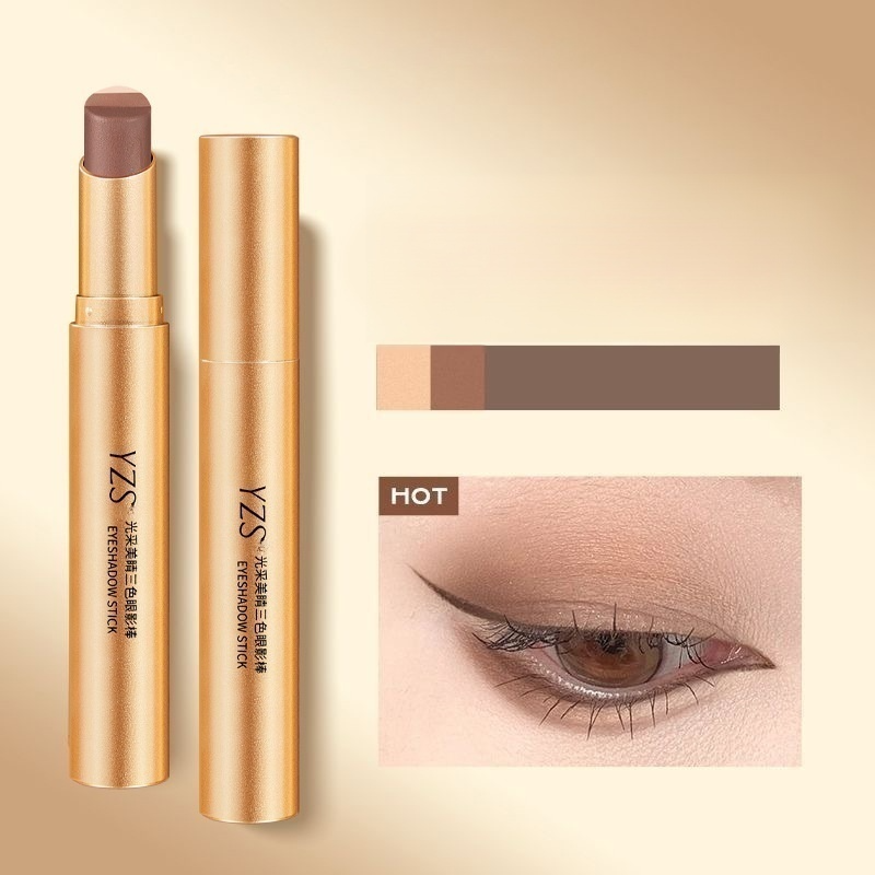 【Dreifarbiger】 Gold-Diamant-Dreifarbiger-Lidschattenstift