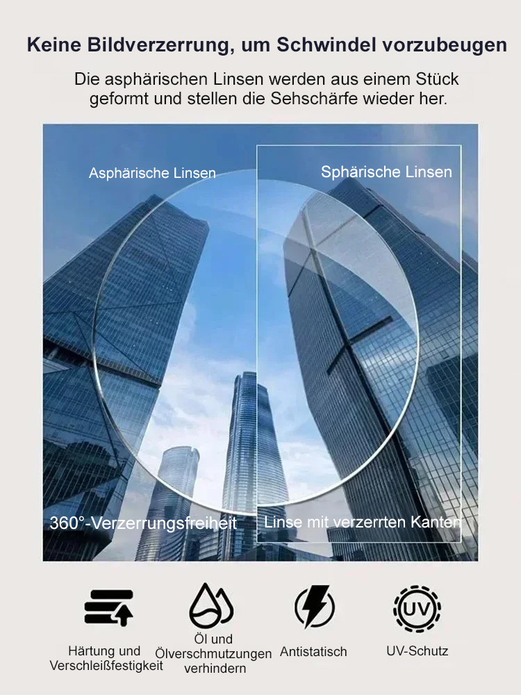 【Ultraleichtes TR90-Material】Einfaches Design, intelligente Gleitsicht-Lesebrille