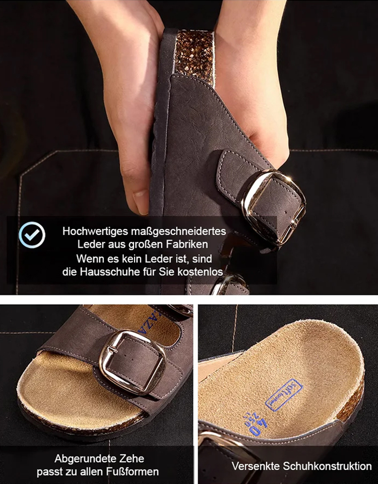 Wildleder-Kork-Sohlen-Paare Hausschuhe