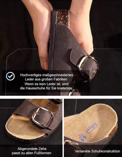Wildleder-Kork-Sohlen-Paare Hausschuhe