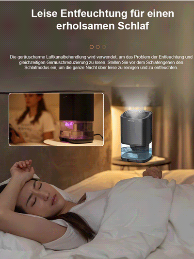 Luftentfeuchter Haushalt Schlafzimmer geräuschlos