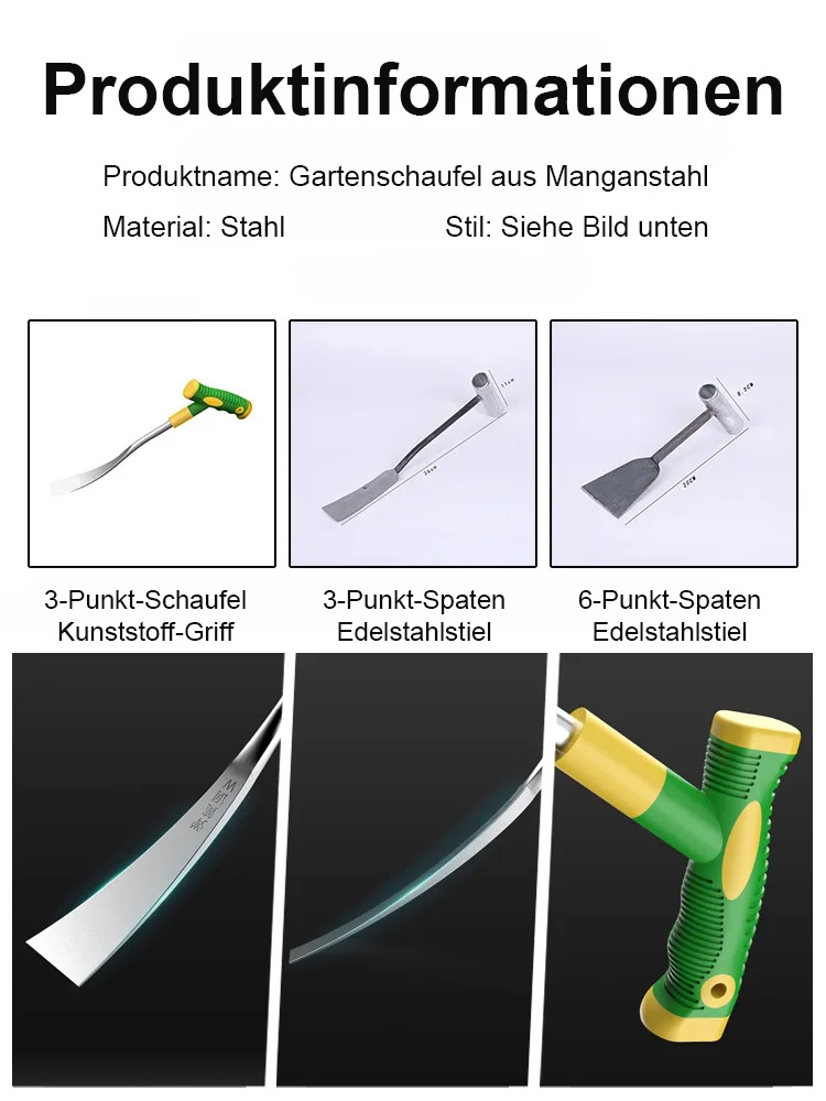 【1 für 6】Kelle aus Manganstahl für die Gartenarbeit