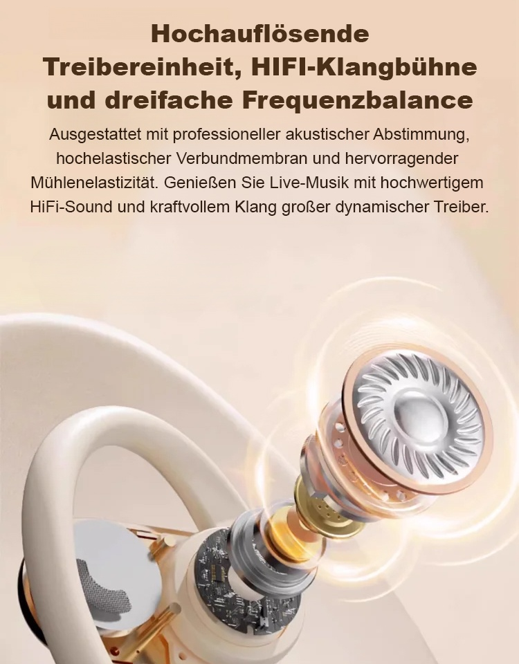 AI-Echtzeitübersetzung Offene Ohrhörer