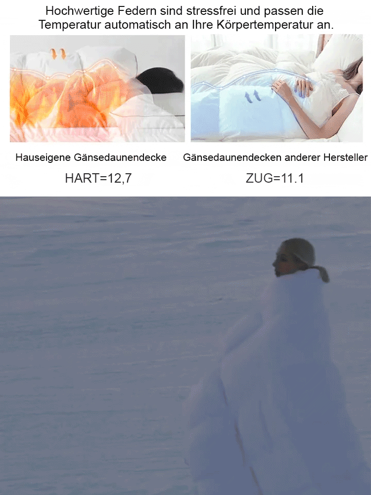 95% weiße Daunendecke