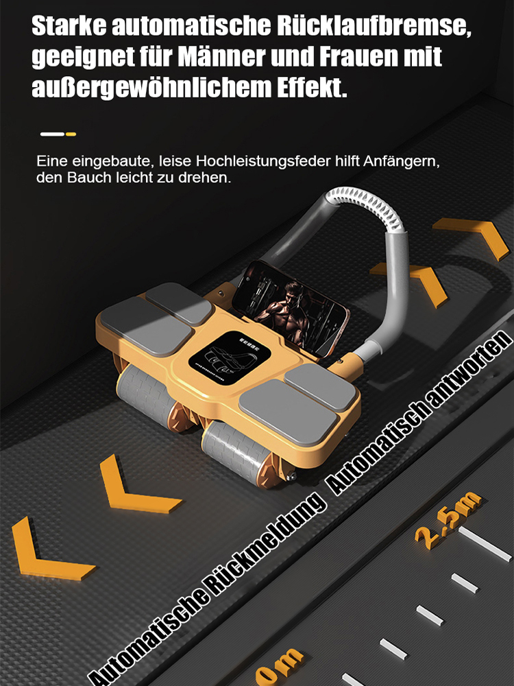 Automatischer Rückprall vier Runden Bauchmuskeltraining Rad + Yogamatte