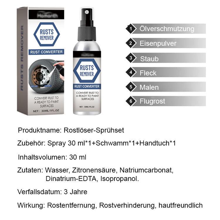 Homonth Rostentfernungsspray-Set