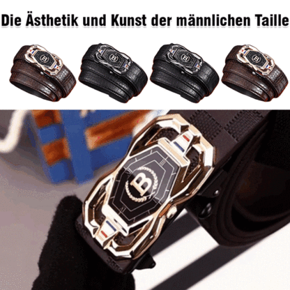 【Erstklassiges Krokodilleder】Business-Herrengürtel