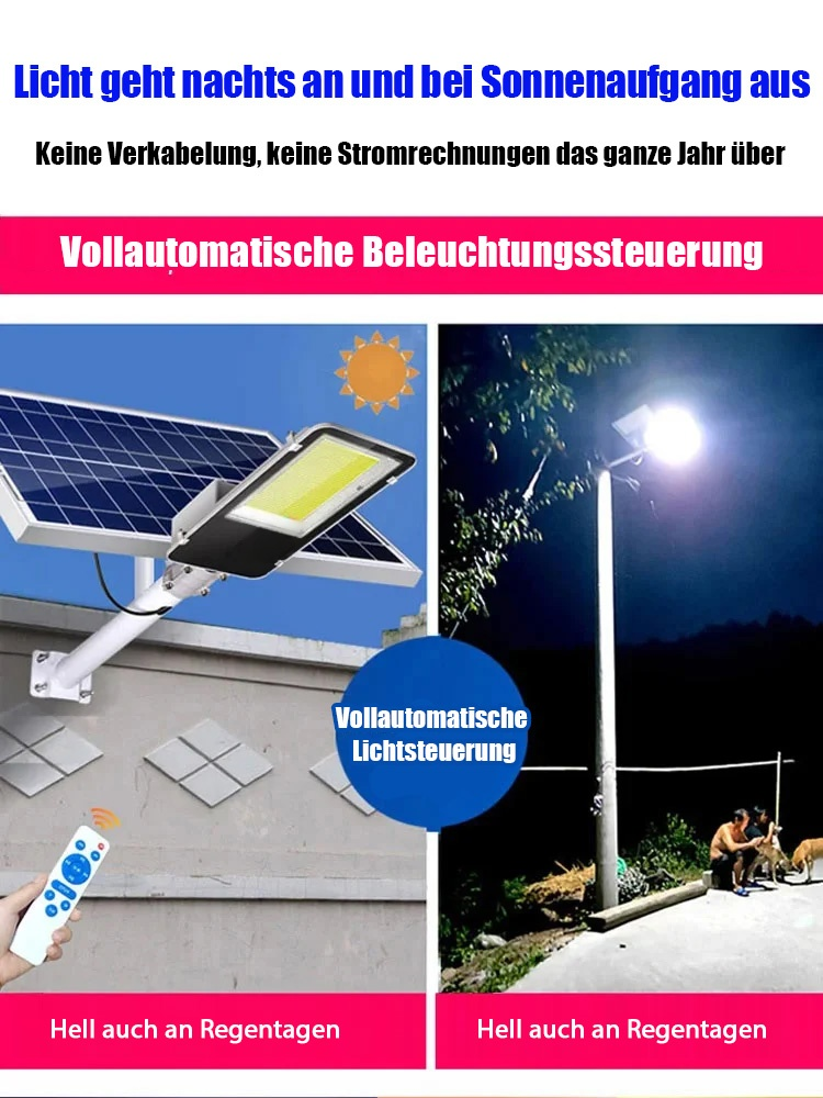 Superhelle wasserdichte Solar-Straßenlampe