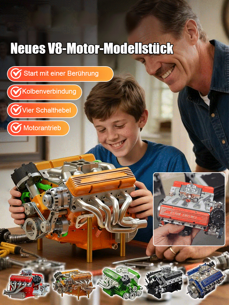 Neues V8-Motor-Modellstück