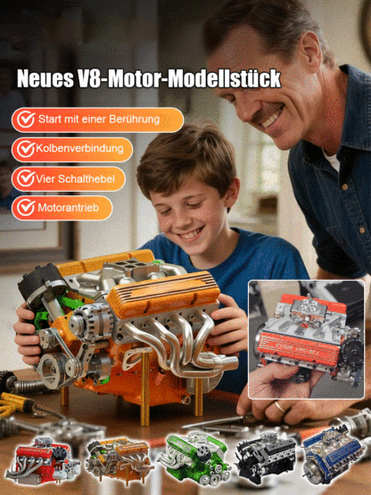 Neues V8-Motor-Modellstück