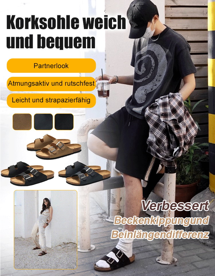 Wildleder-Kork-Sohlen-Paare Hausschuhe