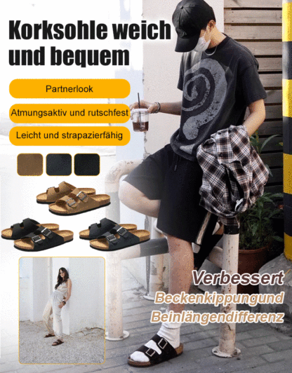Wildleder-Kork-Sohlen-Paare Hausschuhe