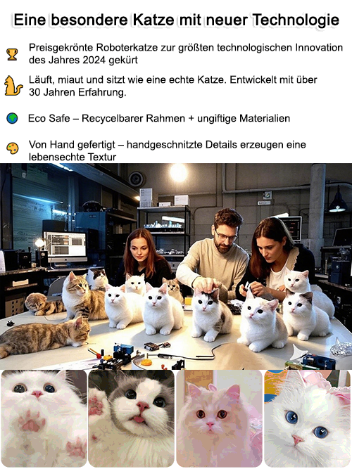 Echtes elektrisches Plüsch-Katzenspielzeug