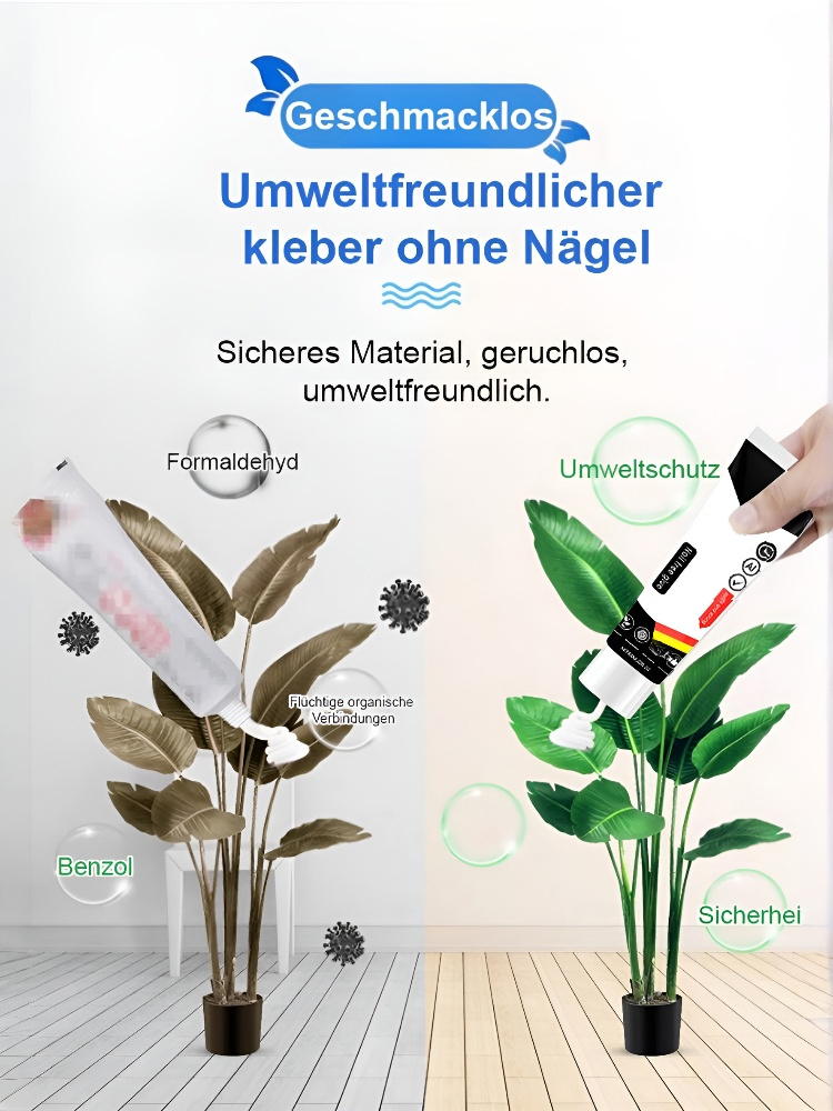 【Tragkraft: 900 Jin】Wasserdicht, schimmelresistent, hochfester, nagelfreier Klebstoff