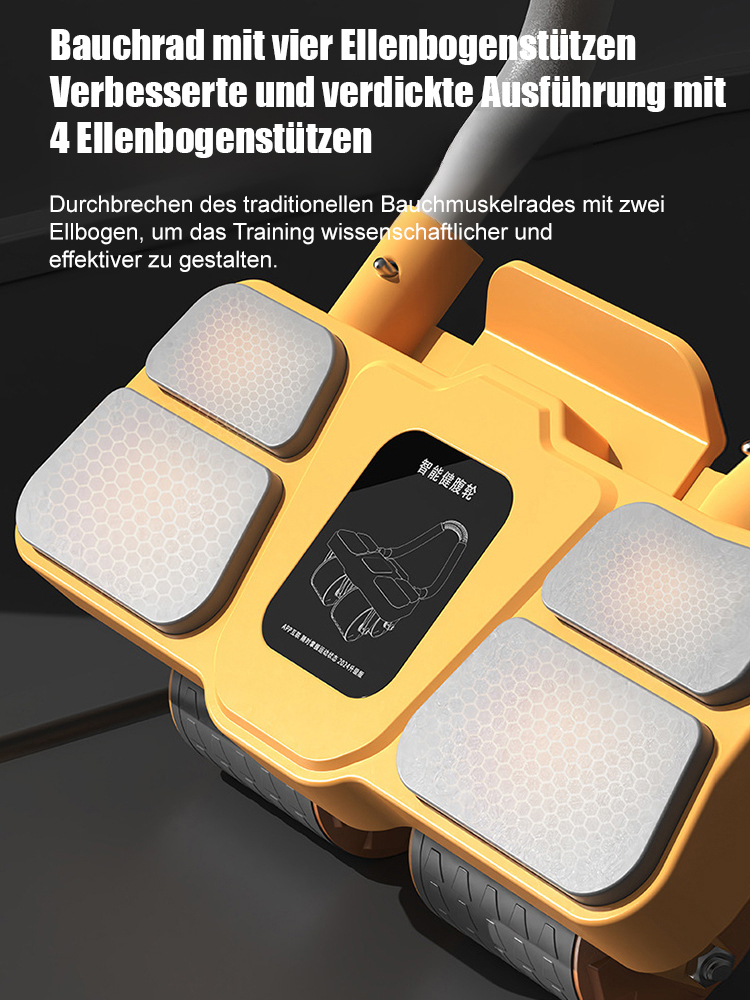 Automatischer Rückprall vier Runden Bauchmuskeltraining Rad + Yogamatte