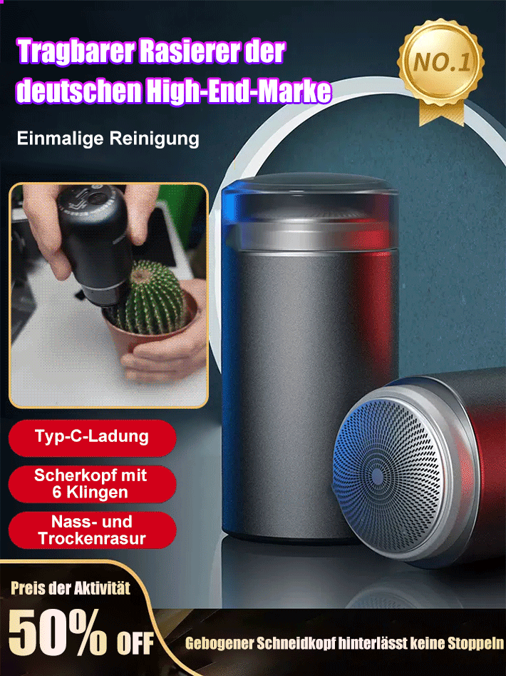 Saubere, sanfte Reinigung elektrischer Minirasierer