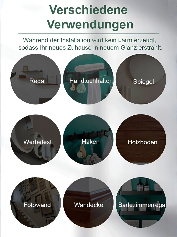 【Tragkraft: 900 Jin】Wasserdicht, schimmelresistent, hochfester, nagelfreier Klebstoff