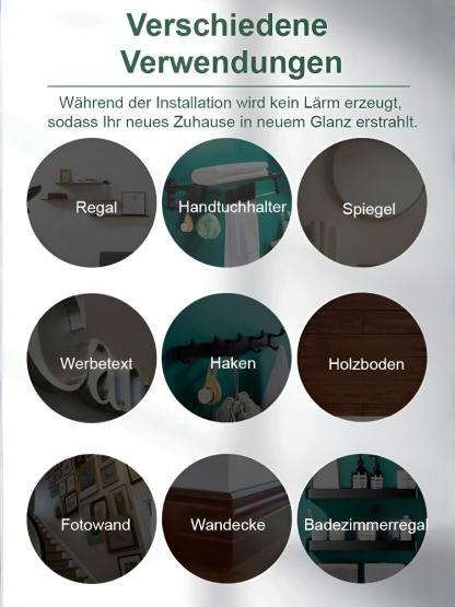 【Tragkraft: 900 Jin】Wasserdicht, schimmelresistent, hochfester, nagelfreier Klebstoff