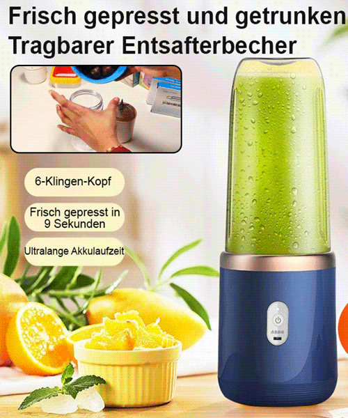 Tragbarer, aufladbarer, kleiner Saftbecher für Studenten, multifunktionaler Haushaltsentsafter.